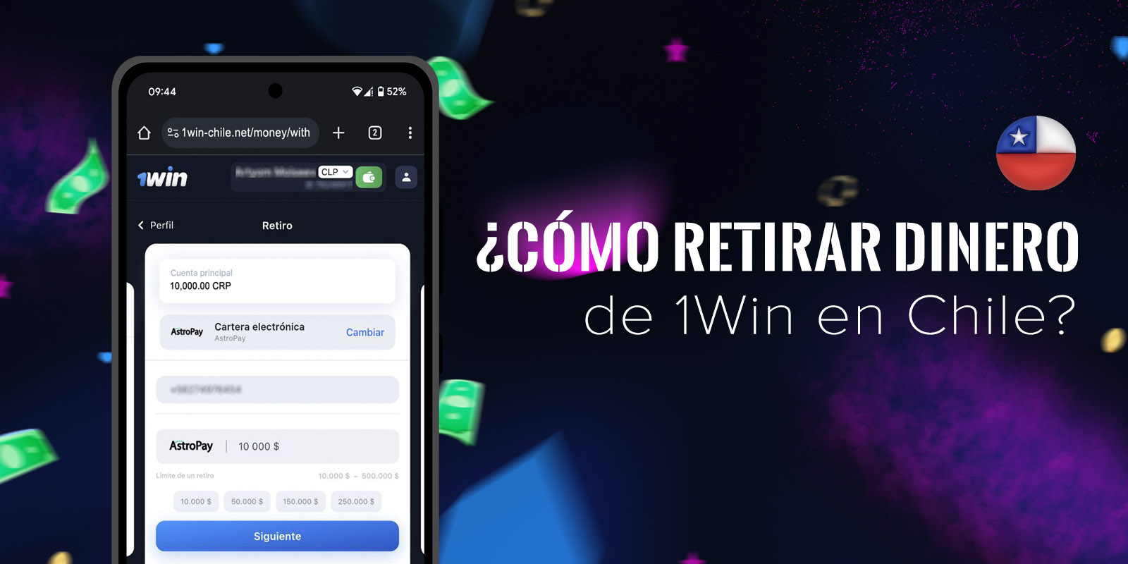 ¿Cómo sacar dinero de 1Win en Chile?