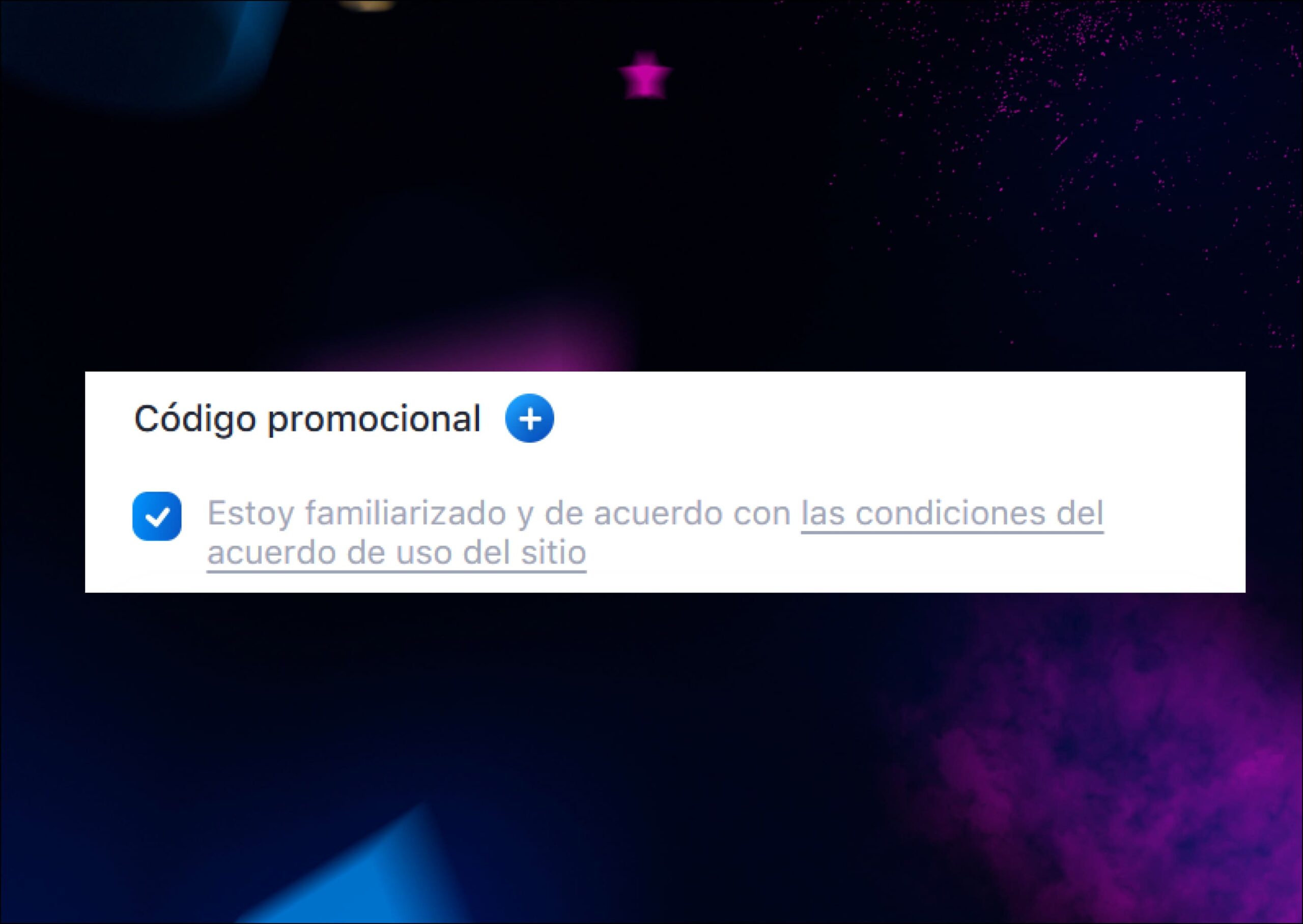Estudiar y aceptar términos y condiciones de 1Win.