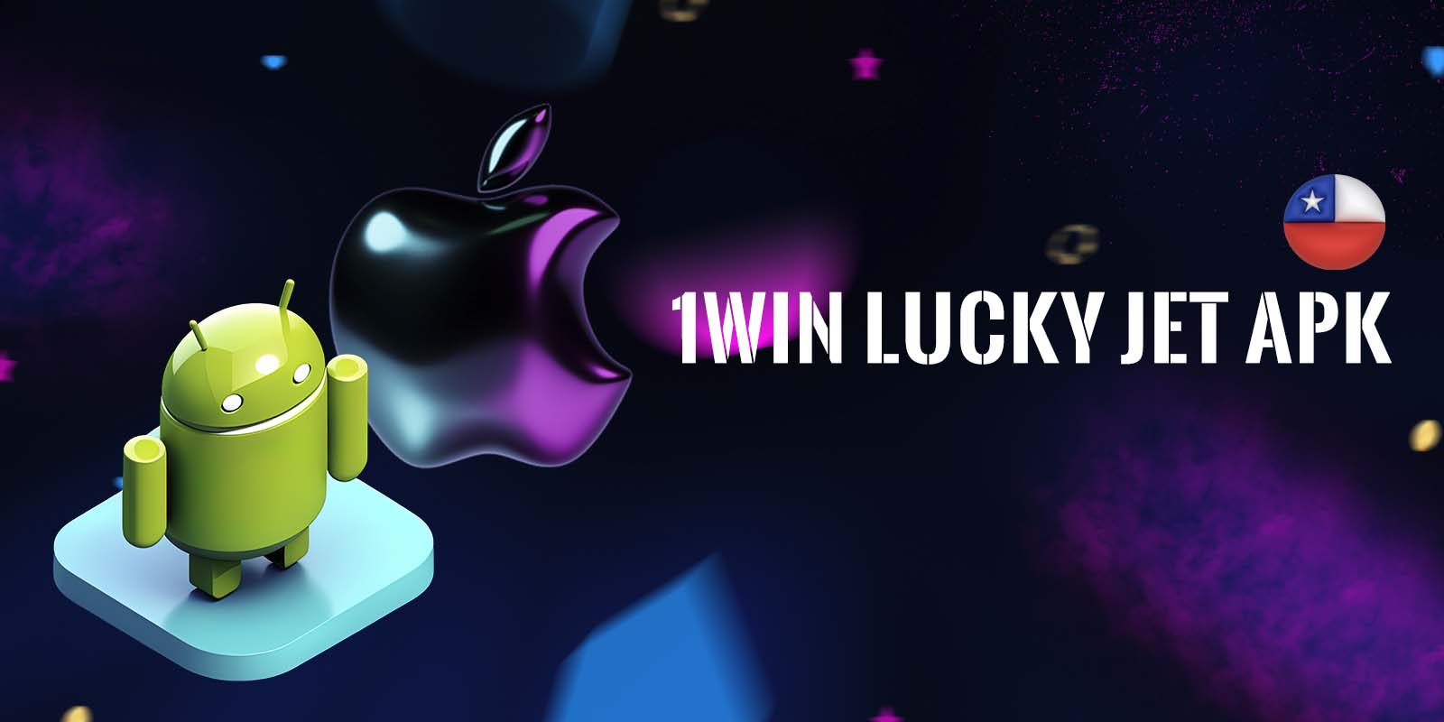 Aplicación móvil 1Win Lucky Jet para iOS y Android con acceso completo al casino.