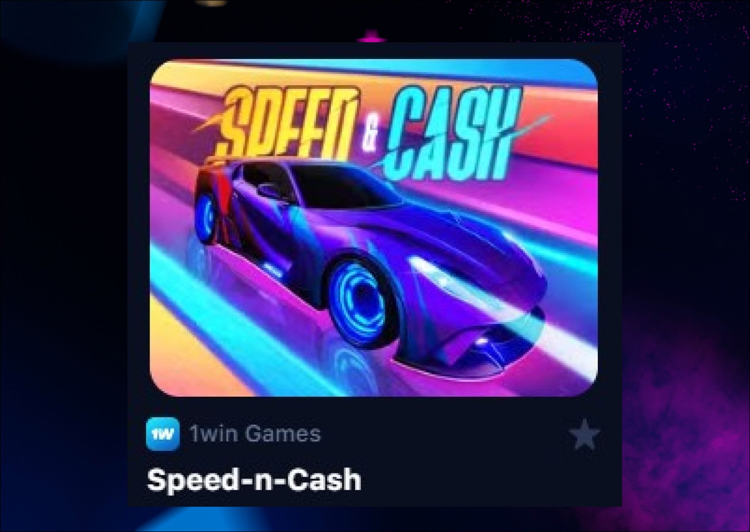 Icono Speed & Cash 1Win.